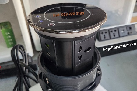 Ổ cắm nâng hạ tự động kết hợp sạc không dây